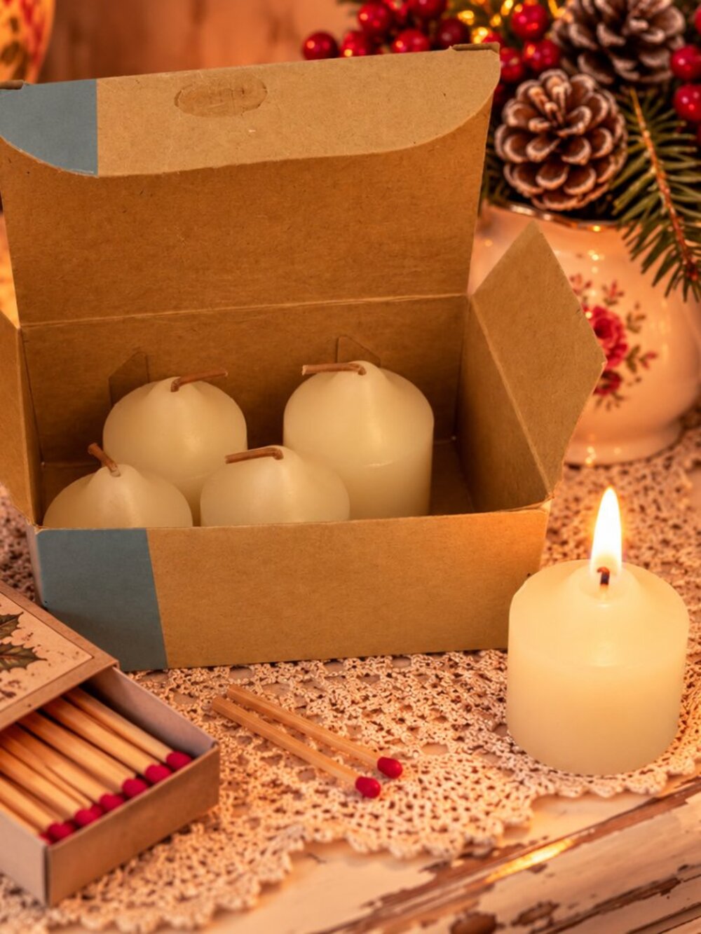 Vintage PartyLite Vanilla Silk Votive Candles – Lot of 5 – VO6454